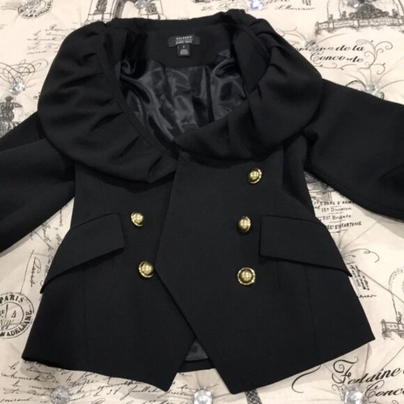 HALOGEN x Atlantic-Pacific Ruffle Front Blazer - Picture 6 of 9